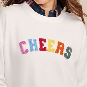Maurices White Sweatshirt with Colorful Lettering